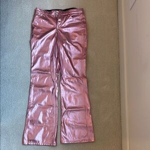 Metallic Pink Women’s Flared Pants